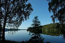 Utsikt mot Ed kl 07:45 i morgenstilla